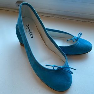 Repetto blue suede ballerina flats size 38